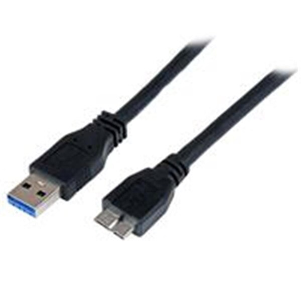 Dynamicfunction 1m Certified SuperSpeed USB3.0 A to Micro B Male to Male Cable, Black DY169401 - main